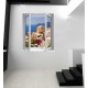 Stickers trompe l'oeil fenêtre La Grece
