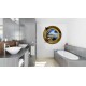 Stickers trompe l'oeil hublot Menton