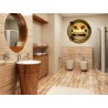 Stickers trompe l'oeil hublot Coucher de soleil