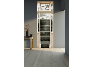 Stickers trompe l'oeil porte Escalier dans les nuages