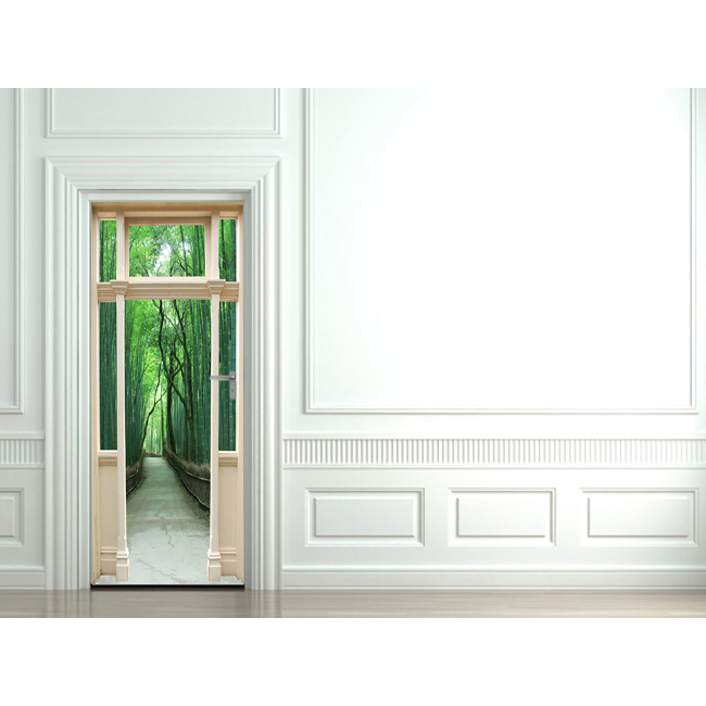 Sticker autocollant Trompe l'oeil Cadre bambou906 am 
