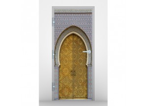 Stickers trompe l'oeil Porte marocaine