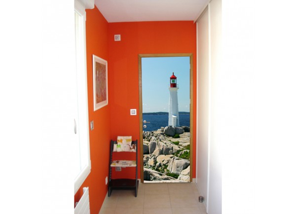 Stickers trompe l'oeil porte le phare