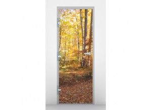 Stickers trompe l'oeil porte Forêt d'automne