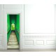 Stickers pour porte Escalier vert