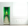 Stickers trompe l'oeil Escalier vert