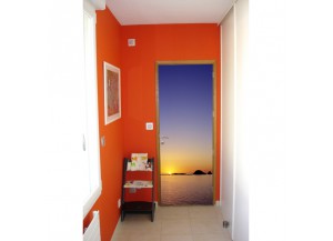 Stickers pour porte Coucher de soleil sur la mer