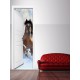 Stickers trompe l'oeil porte Cheval dans la neige