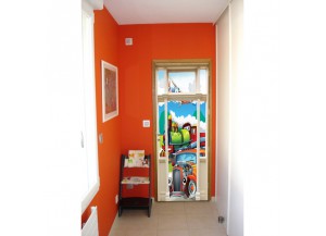 Stickers trompe l'oeil porte Véhicule pour enfants