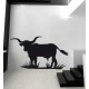stickers Taureau longues cornes