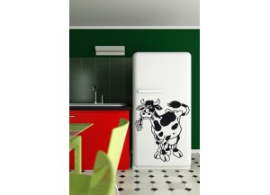 stickers vache et fleurs