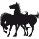 stickers Silhouette de chevaux