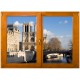 Stickers trompe l'oeil fenêtre Notre dame