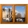 Stickers trompe l'oeil fenêtre Notre dame