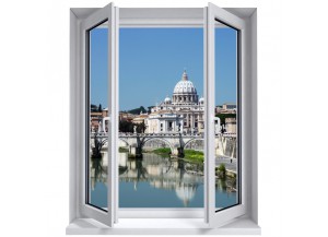Stickers trompe l'oeil fenêtre Le Vatican