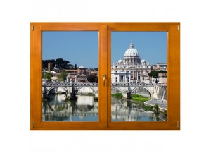 Stickers trompe l'oeil fenêtre Le Vatican