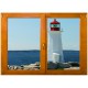 Stickers trompe l'oeil fenêtre Le Phare