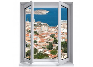 Stickers trompe l'oeil fenêtre Marseille