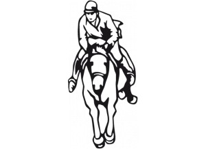 stickers Cavalier et cheval de CSO