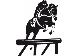 stickers Cavalier et cheval de cross