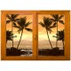 Stickers trompe l'oeil fenêtre Coucher de soleil