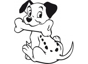 stickers chien dalmatien