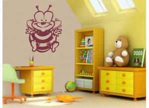 stickers Abeille en vole