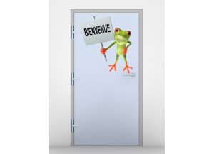 stickers Grenouille et pancarte