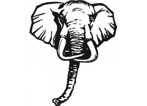stickers Tête d'éléphant