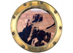 Stickers trompe l'oeil hublot Le grand canyon