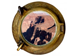 Stickers trompe l'oeil hublot Le grand canyon