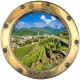 Stickers trompe l'oeil hublot L'Alsace