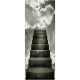Stickers trompe l'oeil porte Escalier dans les nuages