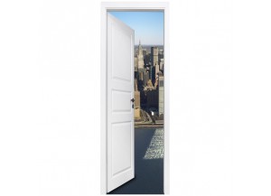 Stickers trompe l'oeil porte New York