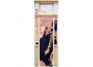 Stickers trompe l'oeil porte Le grand canyon