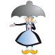 stickers Bretonne pluie