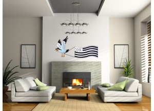 Stickers Mouette et drapeau breton