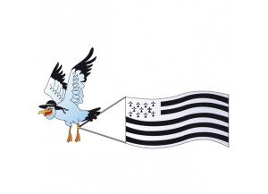 Stickers Mouette et drapeau breton