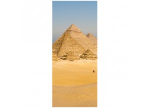 Stickers trompe l'oeil pour porte les Pyramides d'Egypte