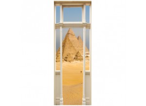 Stickers trompe l'oeil porte les Pyramides d'Egypte