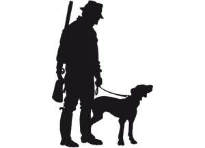 stickers Chasseur et chien