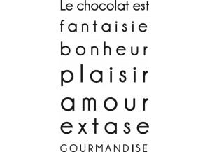 Stickers citation sur Le chocolat
