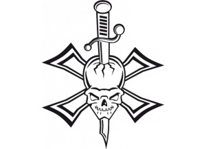 Stickers Skull épée