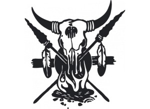 stickers Crane de bison et plume d'indien
