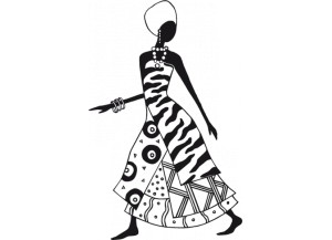 stickers Danseuse africaine