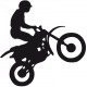 stickers Silhouette de moto cross