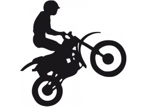 stickers Silhouette de moto cross
