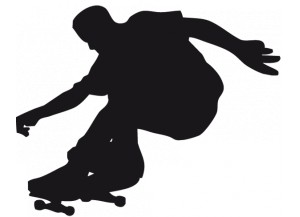 stickers Silhouette de skate