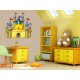 Stickers Chateau jaune et bleu