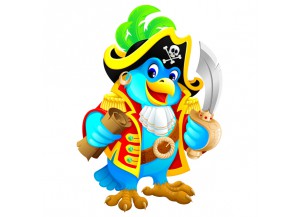 stickers Perroquet pirate